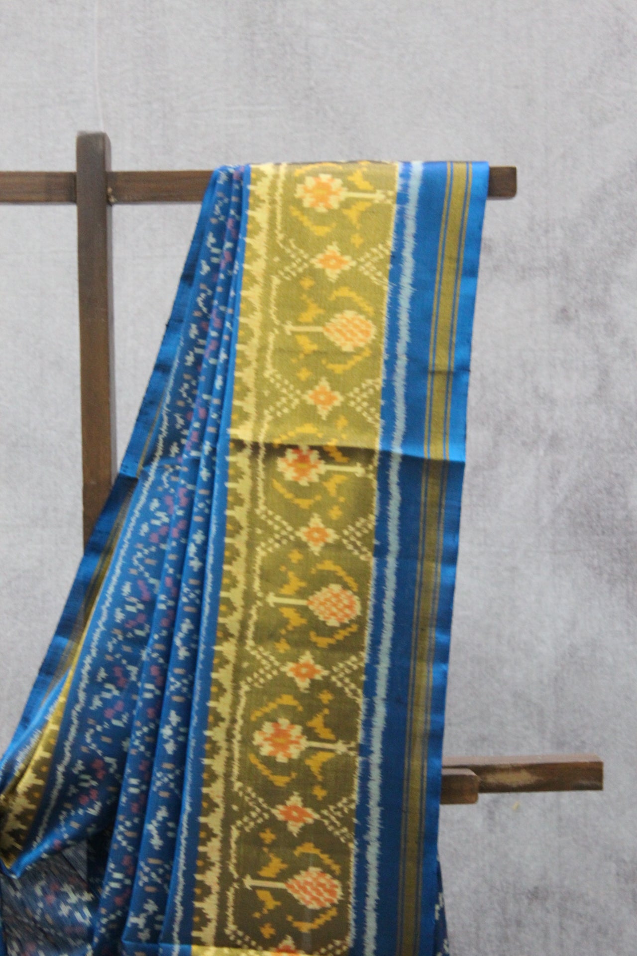 Peacock Blue Rajkot Patola Silk Saree-SRPBRPSS322