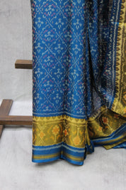 Peacock Blue Rajkot Patola Silk Saree-SRPBRPSS322