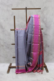 Dusty Lavender Kanjeevaram Silk Saree (DEFECT) - SRDLKSS65-PI
