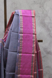 Dusty Lavender Kanjeevaram Silk Saree (DEFECT) - SRDLKSS65-PI