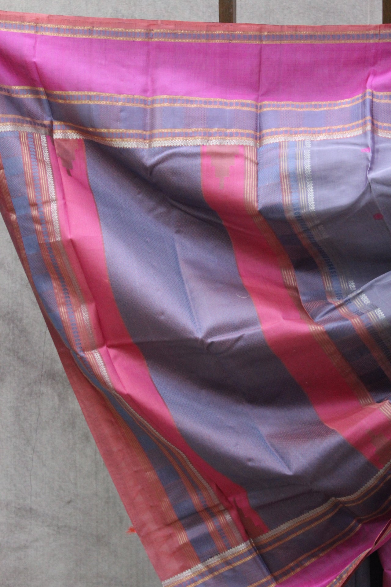 Dusty Lavender Kanjeevaram Silk Saree (DEFECT) - SRDLKSS65-PI