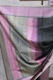 Black Kanjeevaram Silk Saree-SRBKSS628