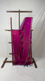 Two Tone Pink Maheshwari Saree - SRTTPMS695