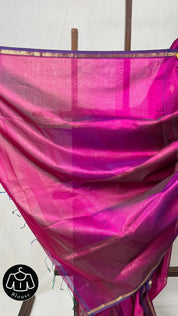 Two Tone Pink Maheshwari Saree - SRTTPMS695