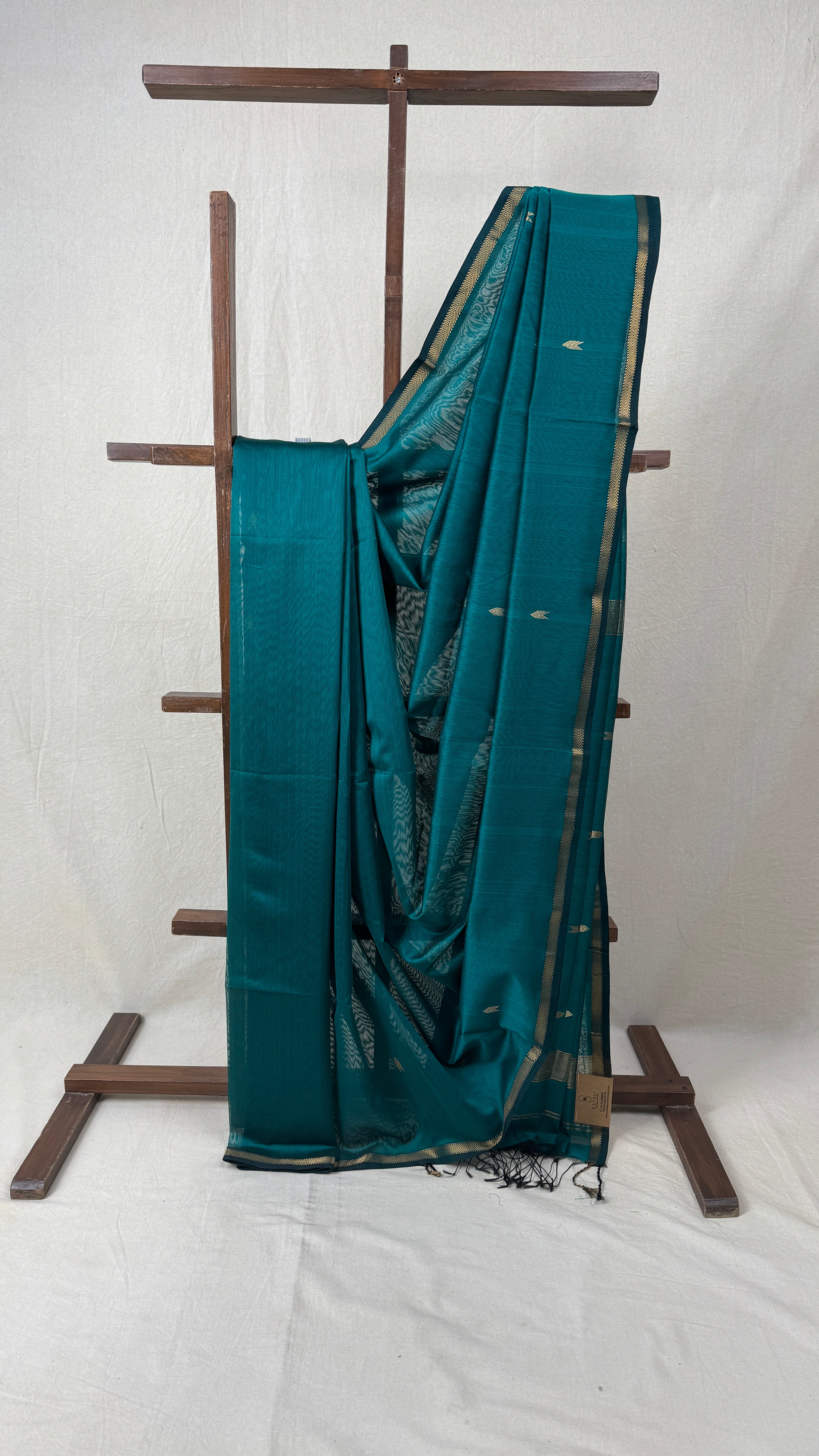 Rama Green Maheshwari Saree - SRRGMS698