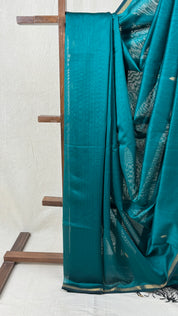 Rama Green Maheshwari Saree - SRRGMS698
