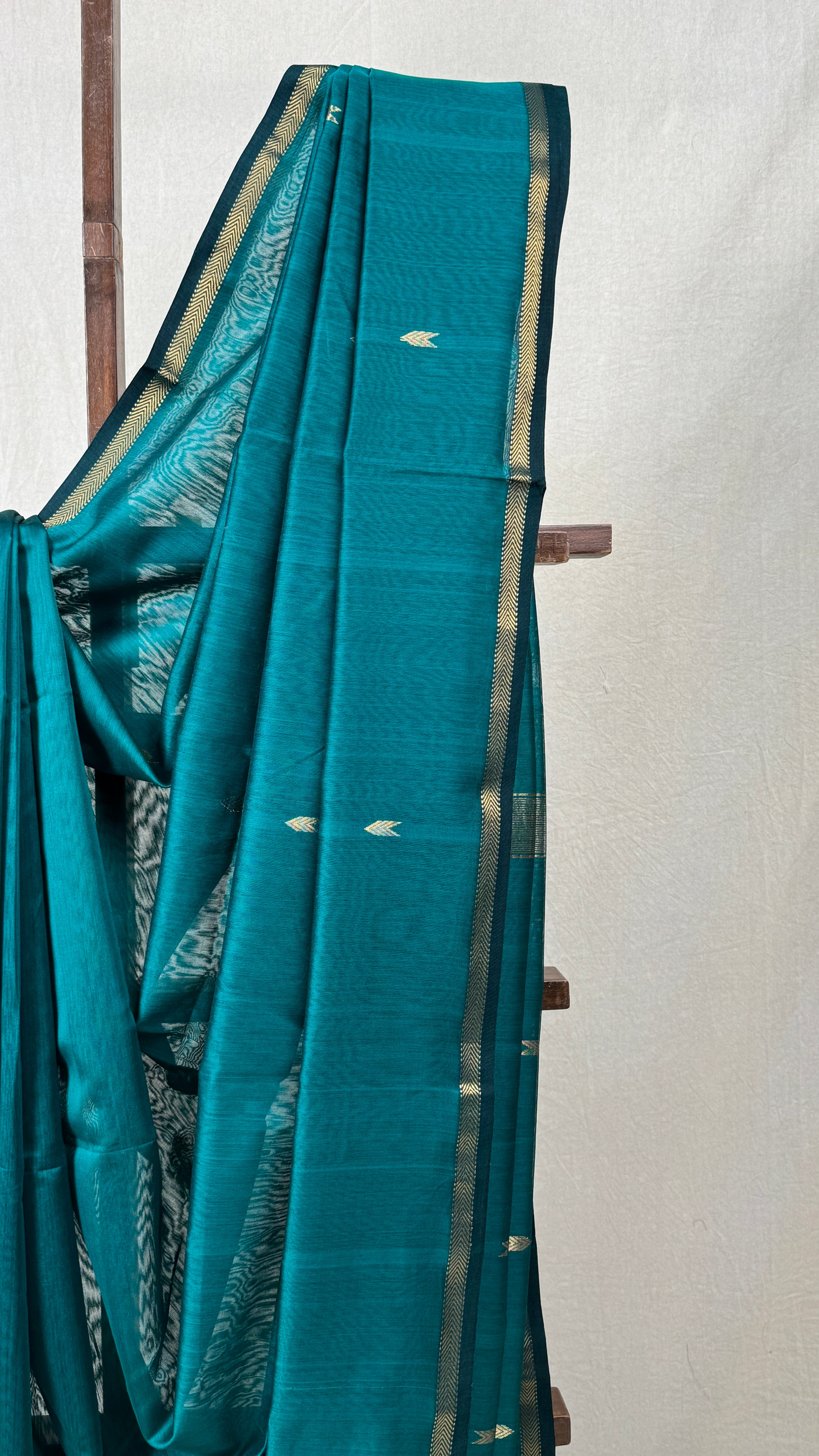 Rama Green Maheshwari Saree - SRRGMS698
