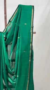 Green Maheshwari Saree - SRGMS696