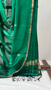 Green Maheshwari Saree - SRGMS696