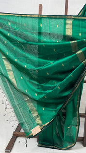 Green Maheshwari Saree - SRGMS696
