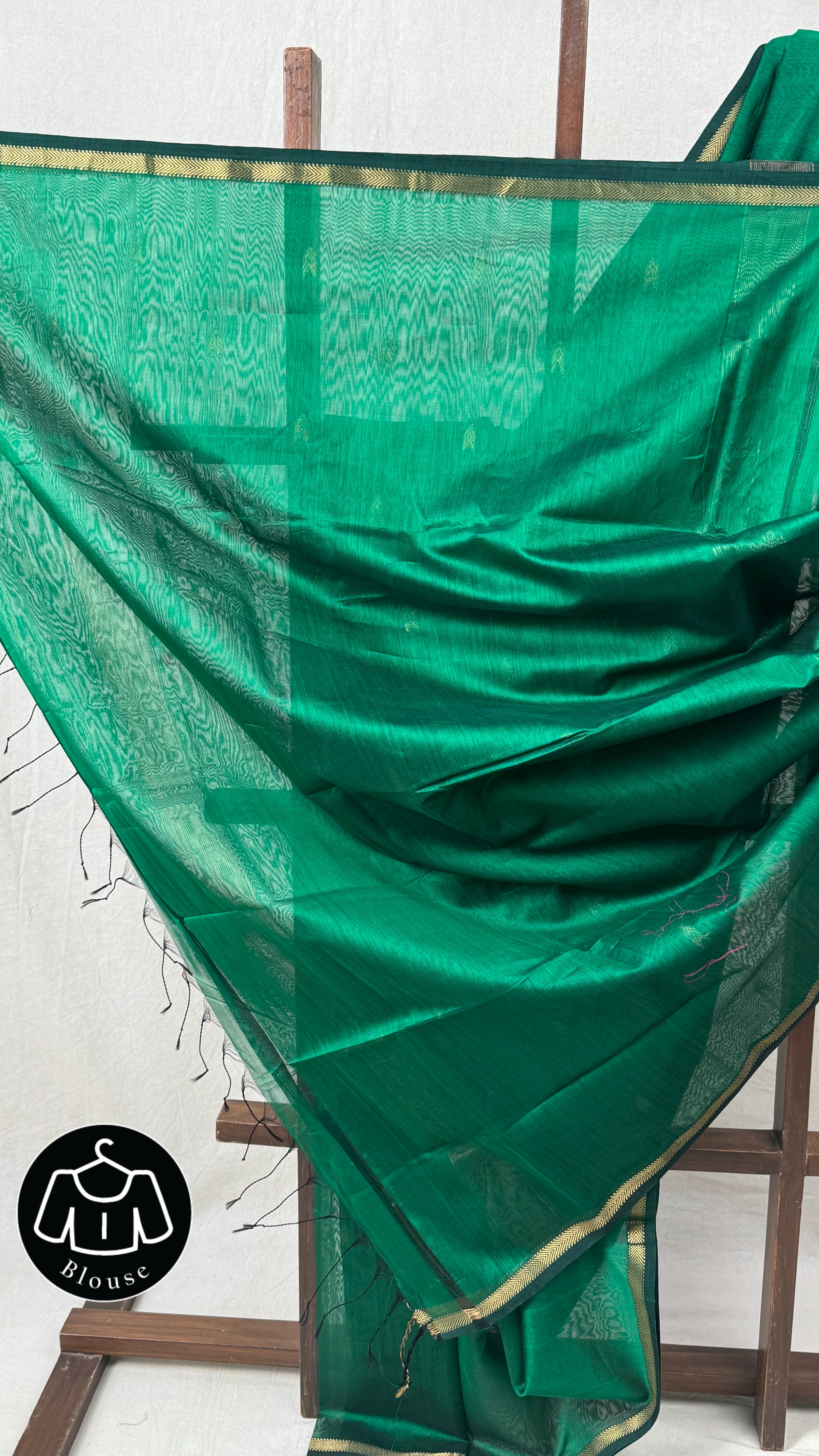 Green Maheshwari Saree - SRGMS696