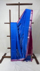 Blue Maheshwari Saree - SRBMS708