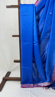 Blue Maheshwari Saree - SRBMS708