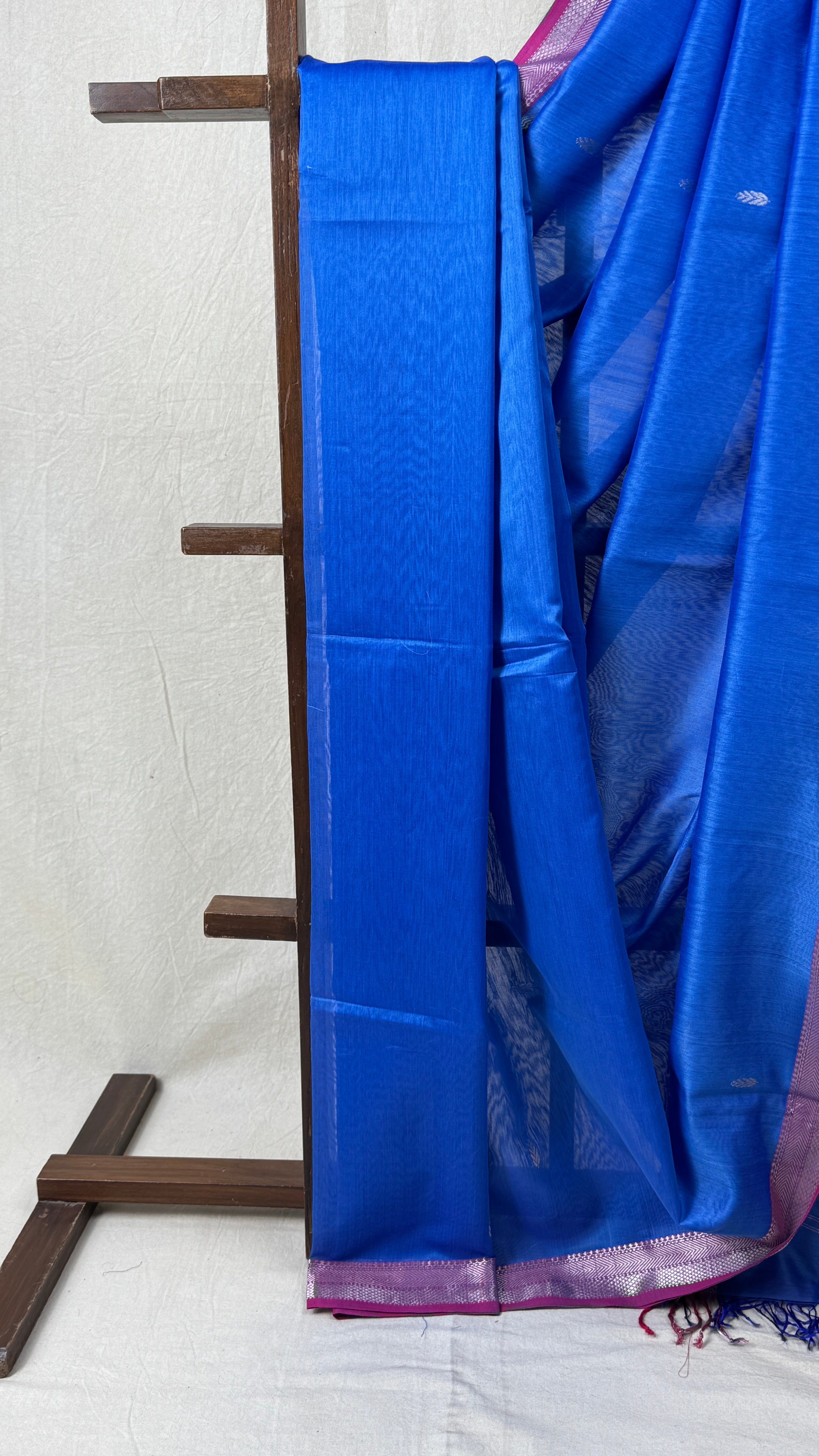 Blue Maheshwari Saree - SRBMS708