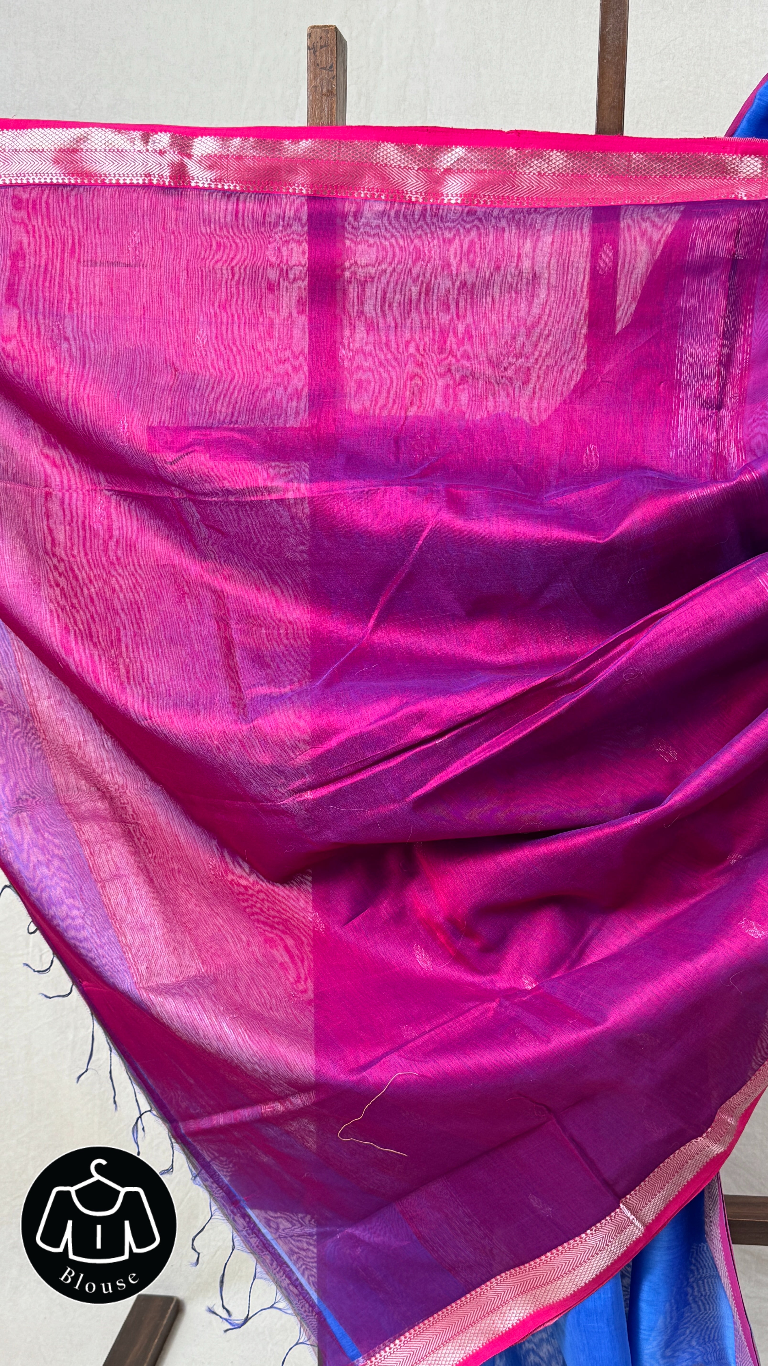 Blue Maheshwari Saree - SRBMS708