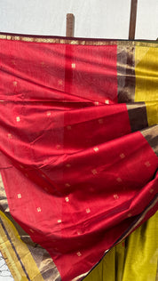 Mehandi Green Maheshwari Saree - SRMGMS704