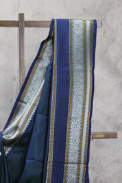 Navy Blue Kanjeevaram Silk Saree-SRNBKSS660