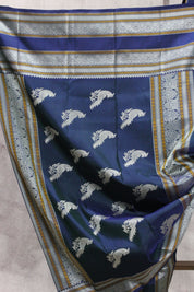 Navy Blue Kanjeevaram Silk Saree-SRNBKSS660