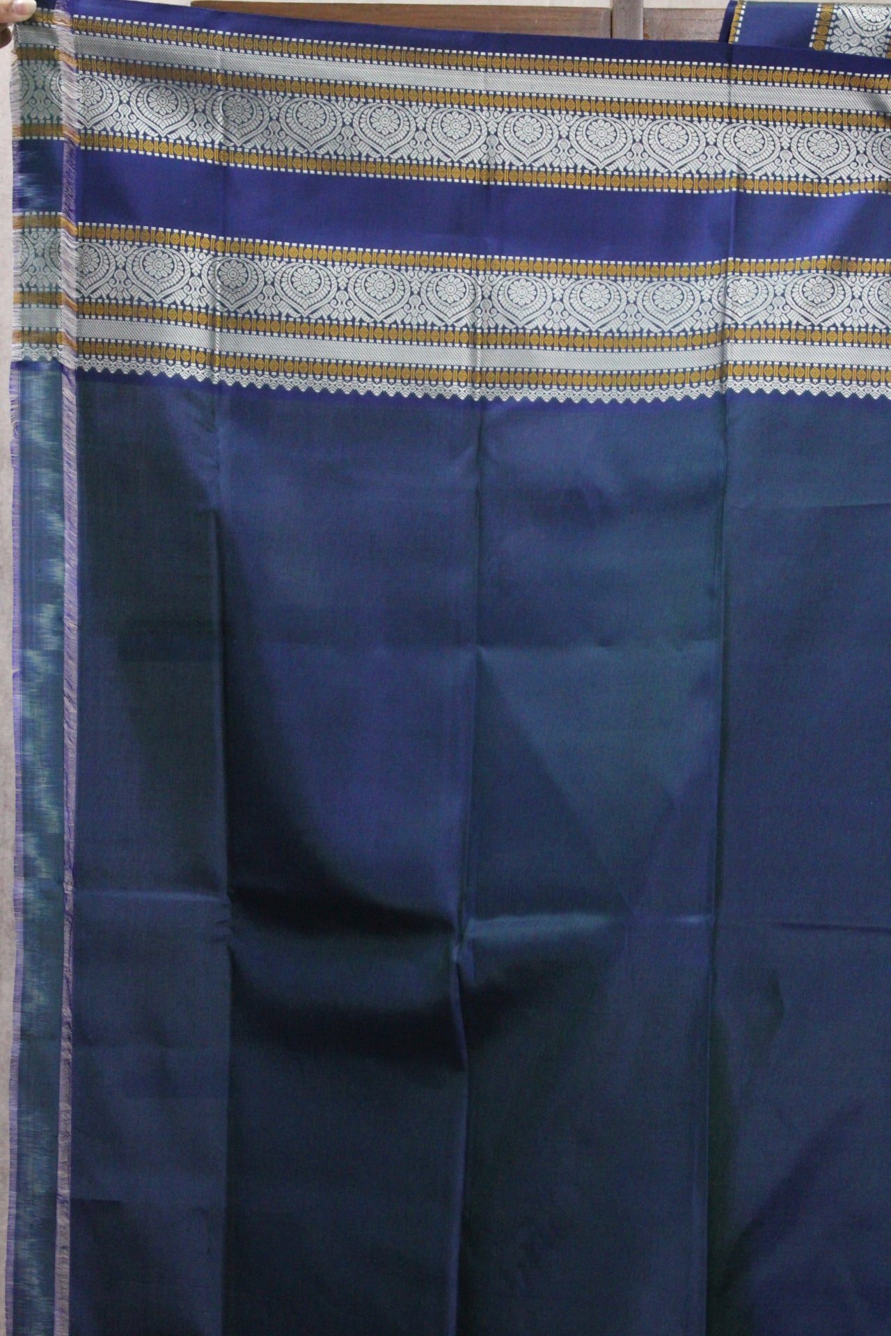 Navy Blue Kanjeevaram Silk Saree-SRNBKSS660