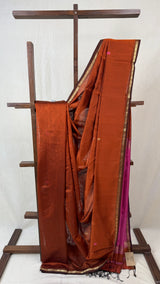 Brown Maheshwari Saree - SRBMS725