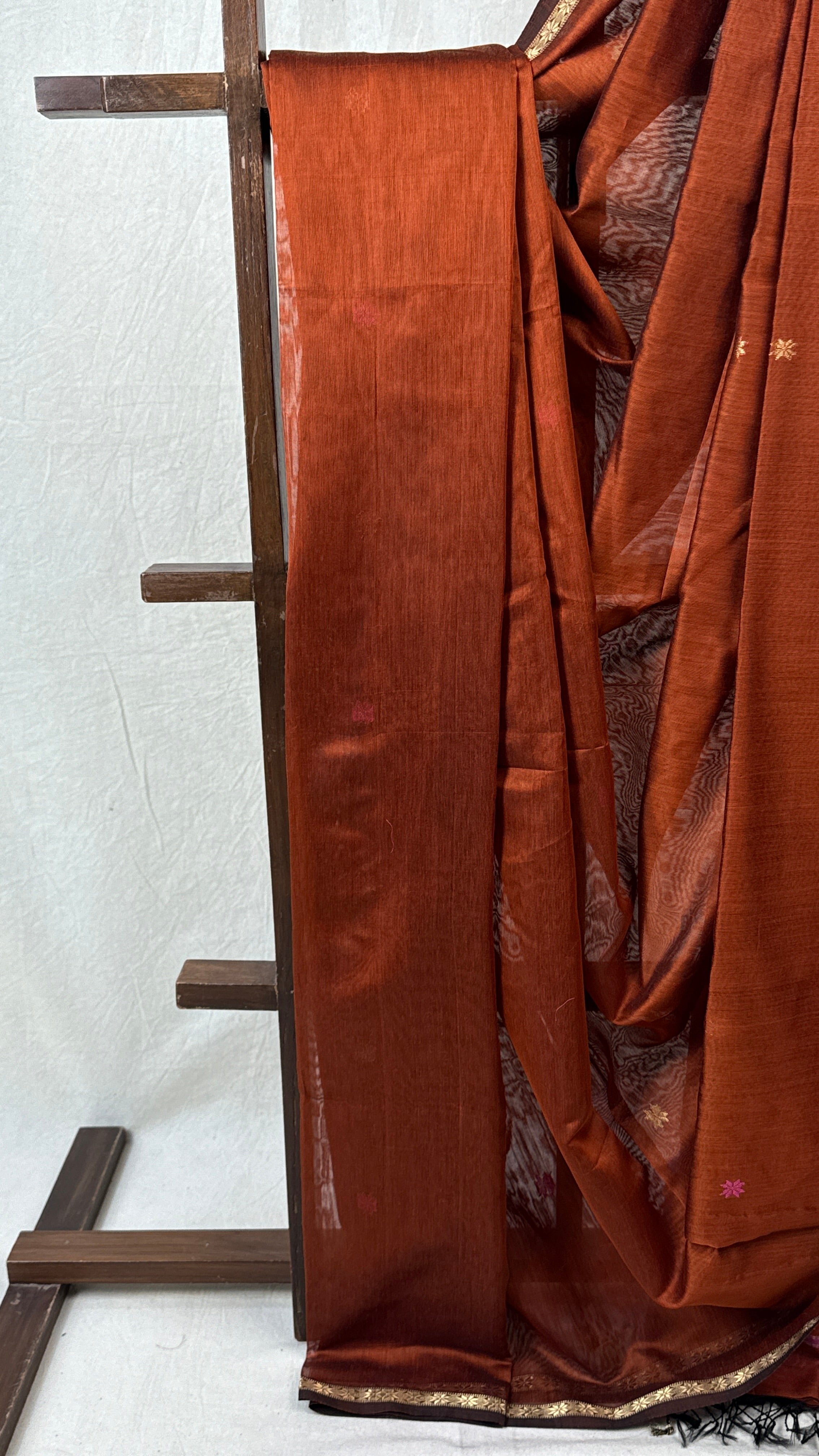 Brown Maheshwari Saree - SRBMS725