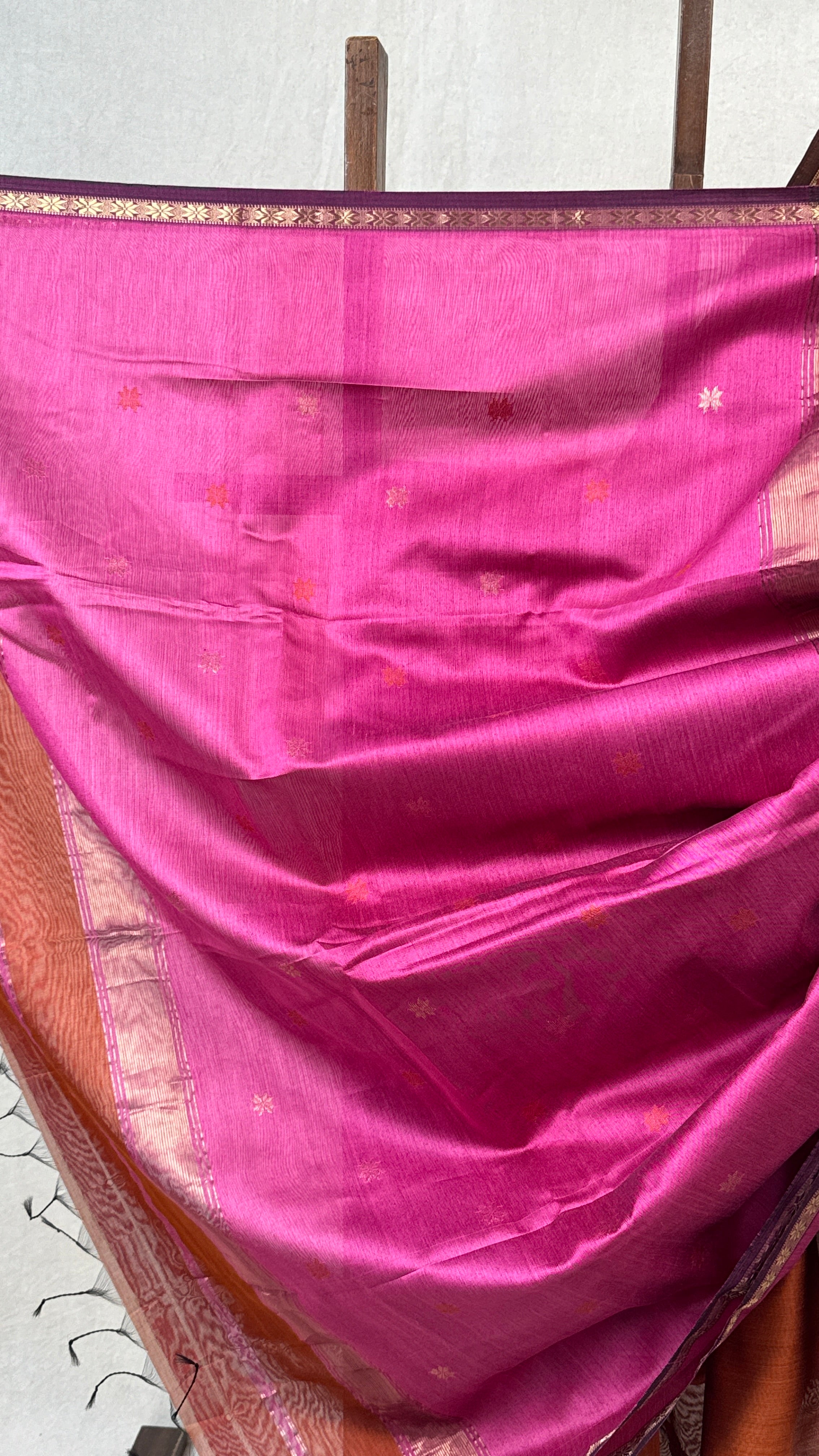 Brown Maheshwari Saree - SRBMS725