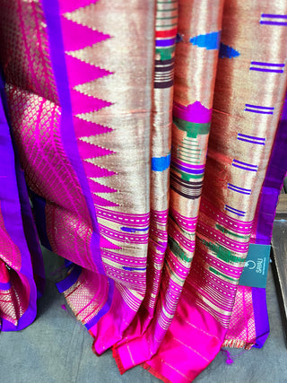 Rani Pink Silk Paithani Saree-SRRPSPS105