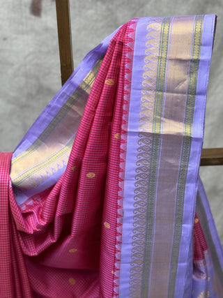 Pink Gadwal Silk Saree - SRPGSS146