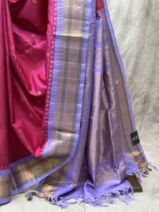 Pink Gadwal Silk Saree - SRPGSS146