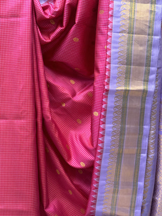 Pink Gadwal Silk Saree - SRPGSS146