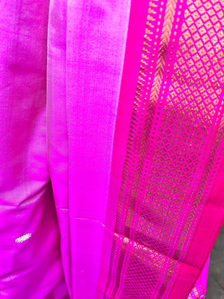 Pink Silk Paithani Saree-SRPSPS106