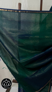 Two Tone Green Maheshwari Saree - SRTTGMS720