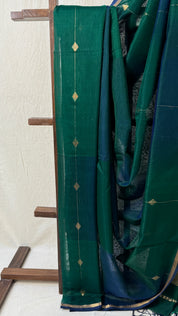 Green Maheshwari Saree - SRGMS721