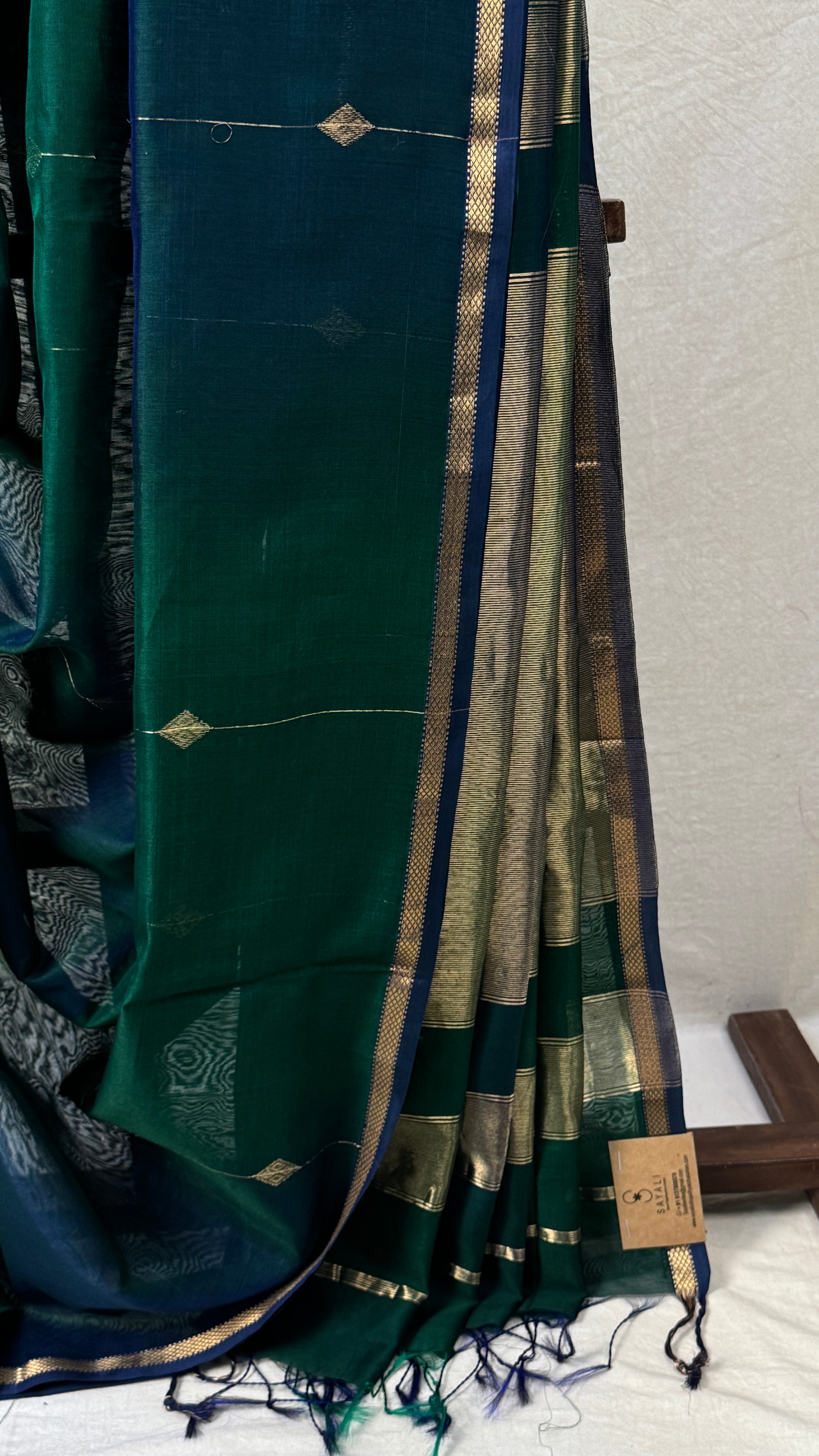 Green Maheshwari Saree - SRGMS721