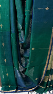 Green Maheshwari Saree - SRGMS721