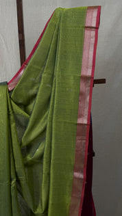 Pista Green Maheshwari Saree - SRPGMS717
