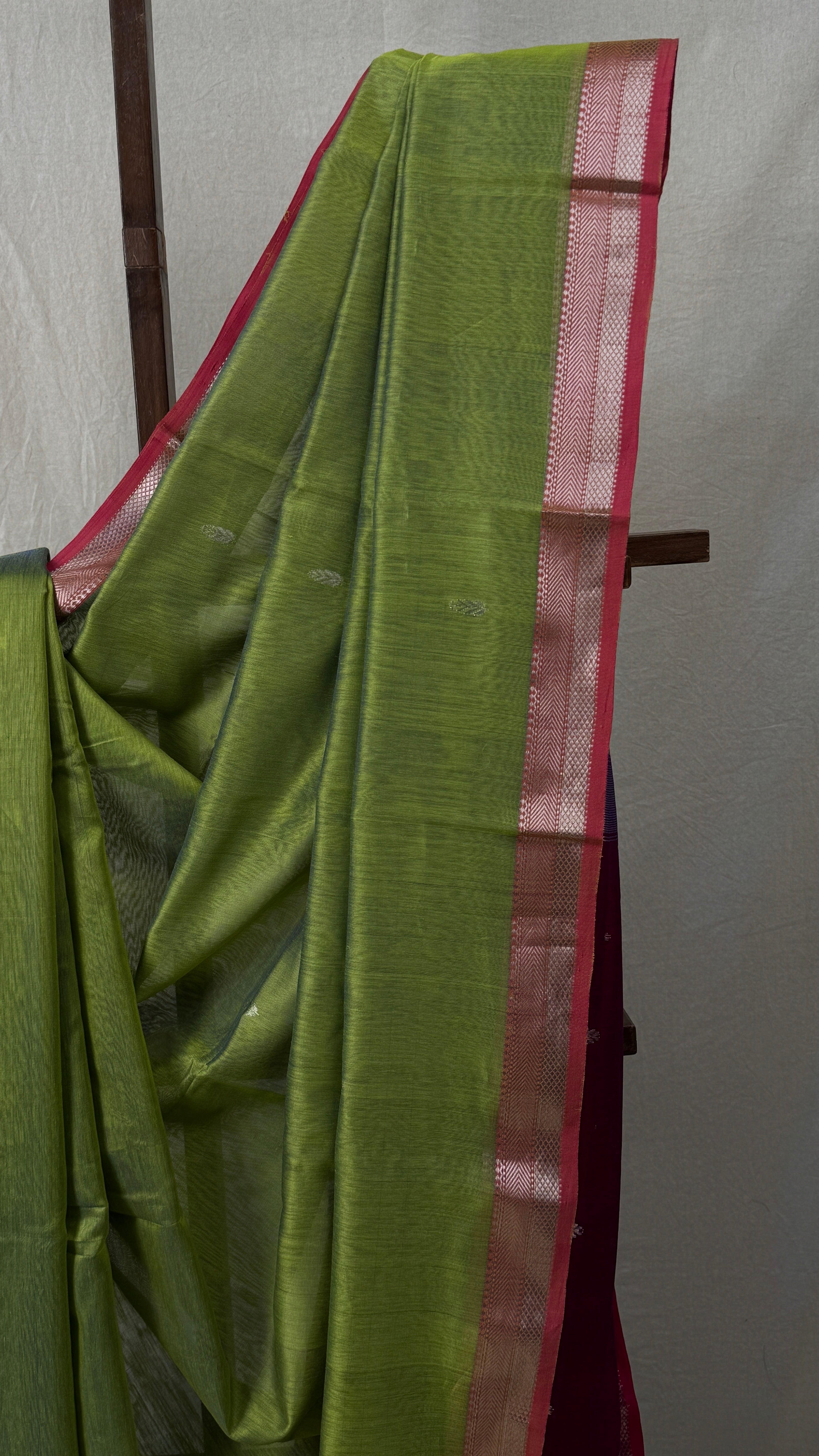 Pista Green Maheshwari Saree - SRPGMS717