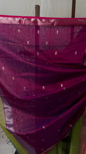 Pista Green Maheshwari Saree - SRPGMS717