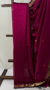 Dark Pink Maheshwari Saree - SRDPMS731