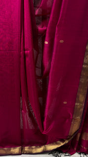 Dark Pink Maheshwari Saree - SRDPMS731