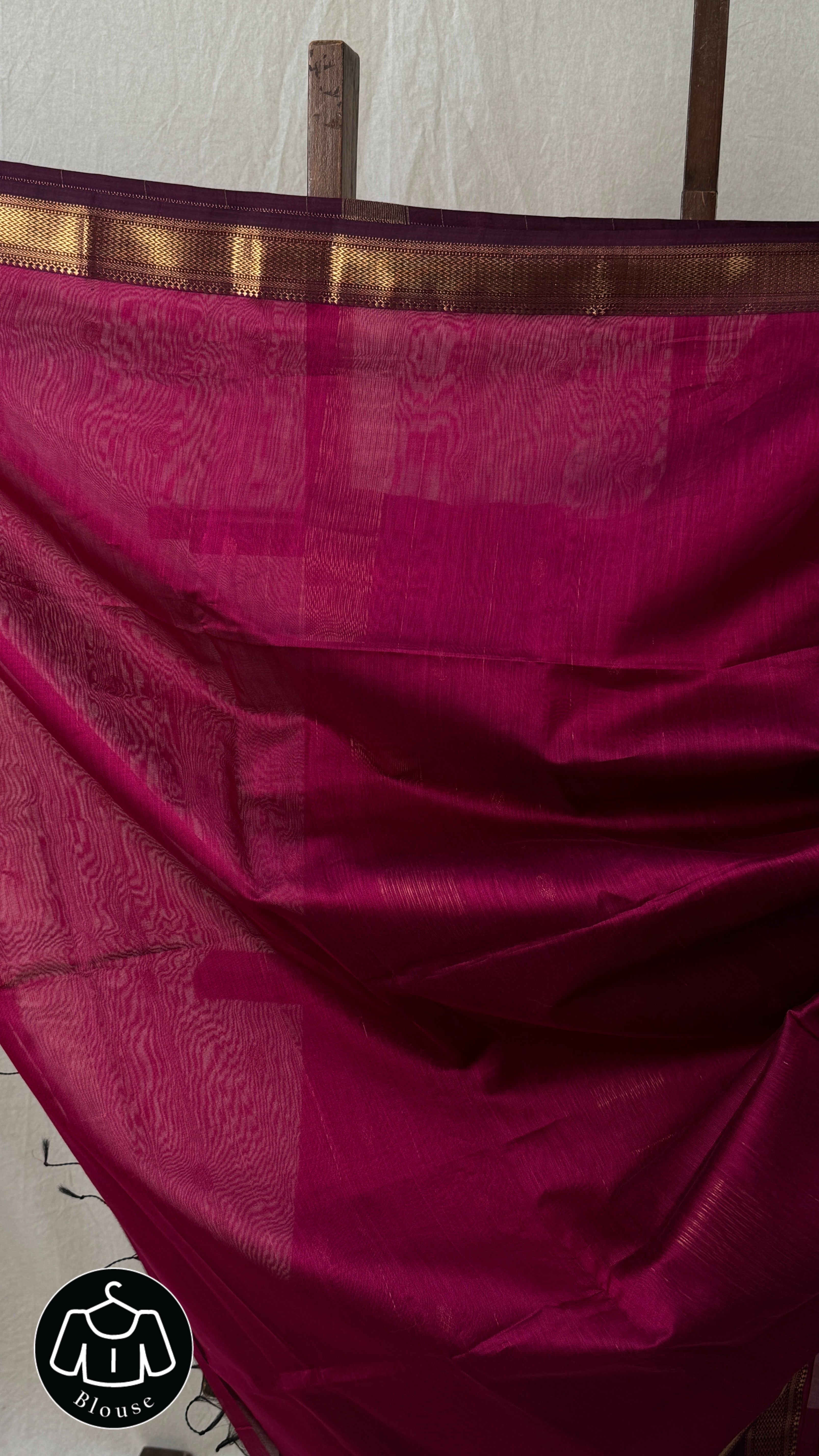Dark Pink Maheshwari Saree - SRDPMS731