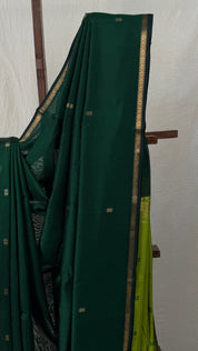 Green Maheshwari Saree - SRGMS732