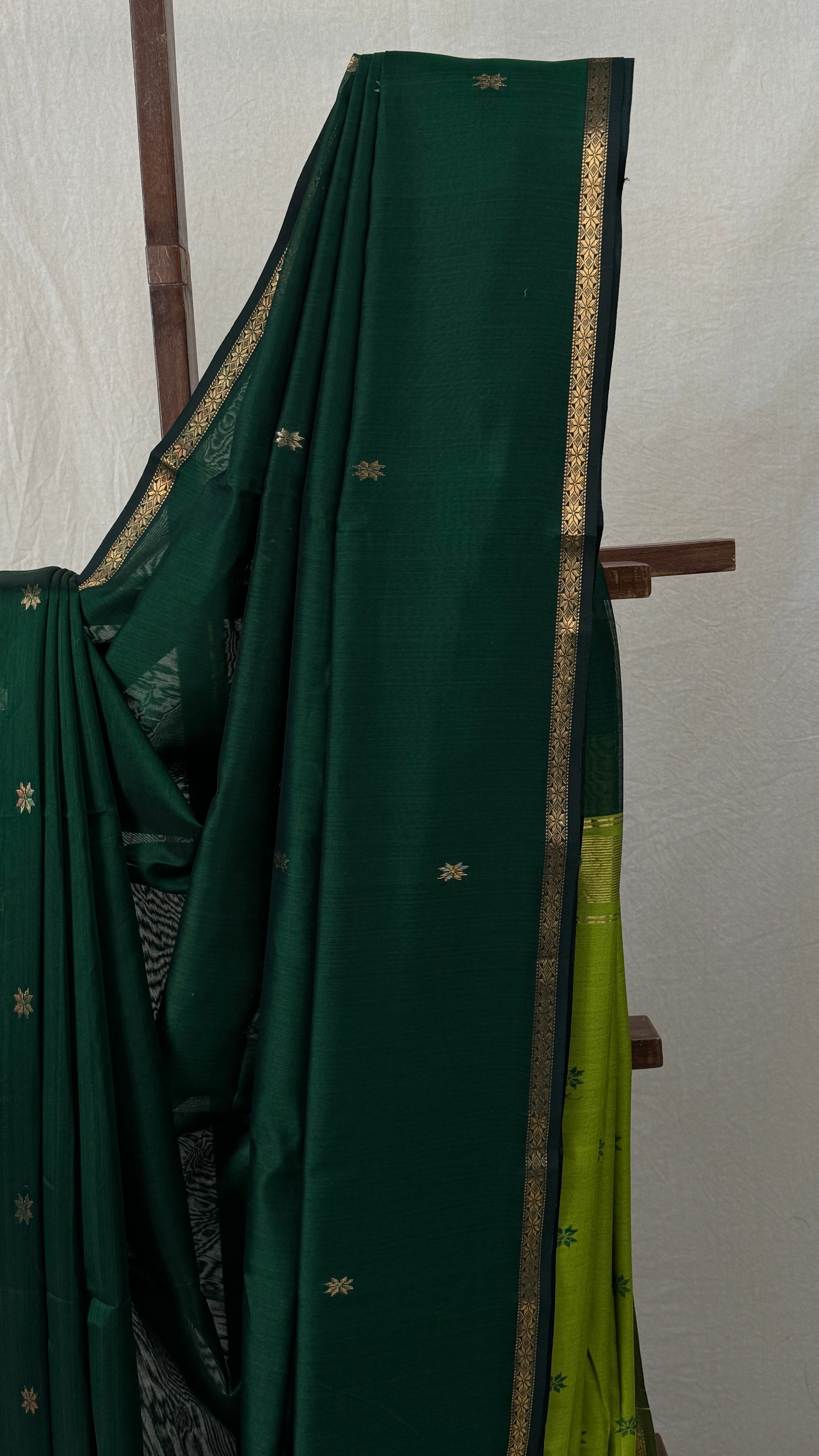 Green Maheshwari Saree - SRGMS732