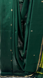 Green Maheshwari Saree - SRGMS732