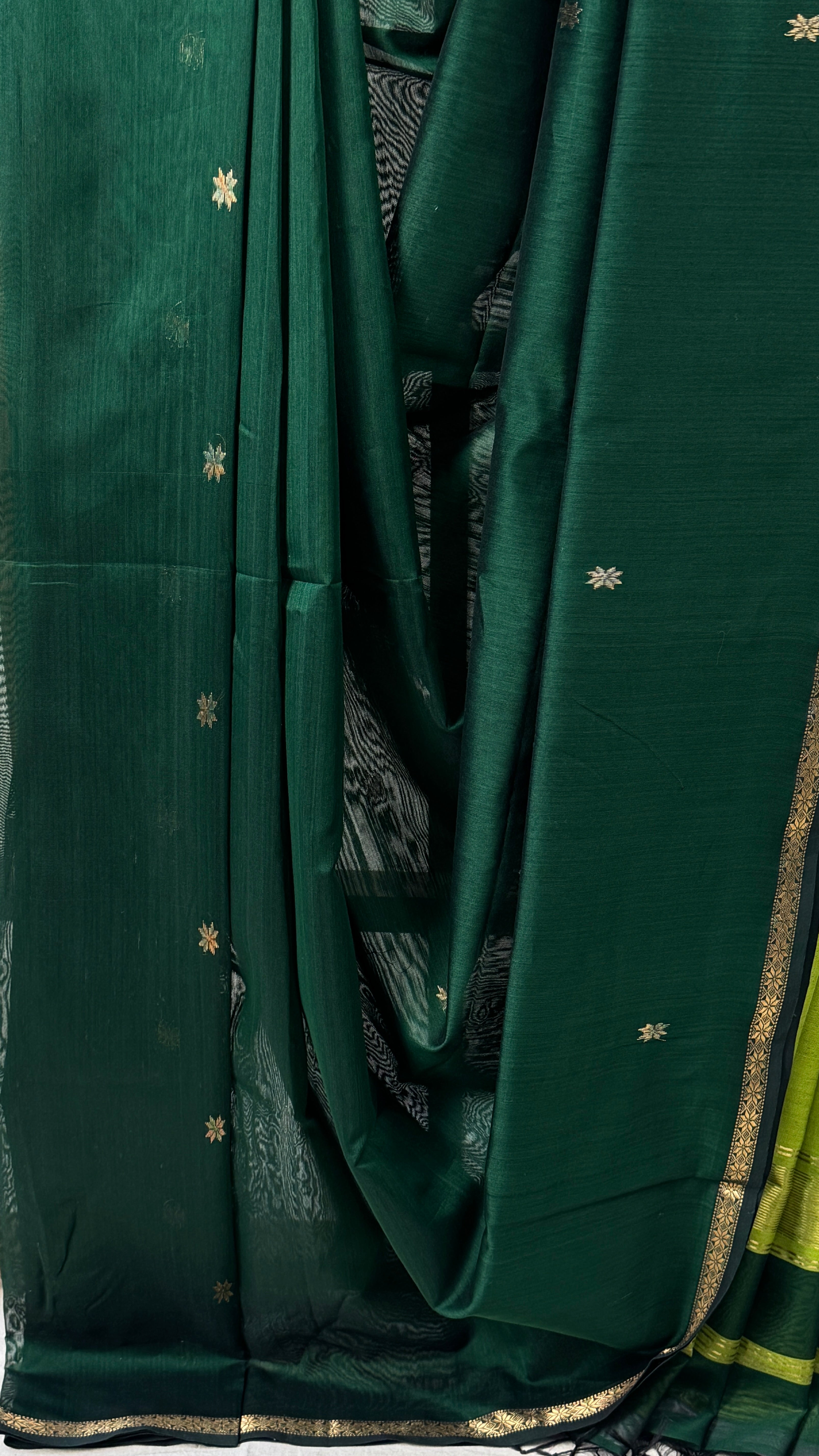 Green Maheshwari Saree - SRGMS732