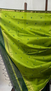 Green Maheshwari Saree - SRGMS732