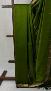 Mehendi Green Maheshwari Saree - SRMGMS754