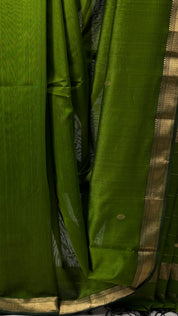 Mehendi Green Maheshwari Saree - SRMGMS754