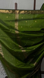 Mehendi Green Maheshwari Saree - SRMGMS754