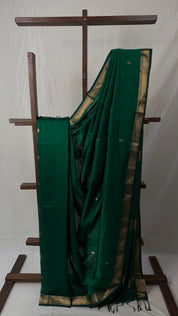 Green Maheshwari Saree - SRGMS753